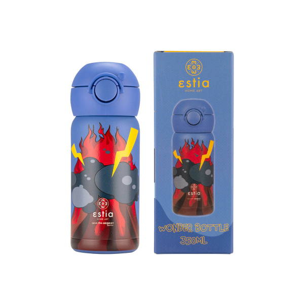 Παγούρι - Θερμός 350ml Με Καλαμάκι Estia Save The Aegean Lava Splash 01-23508