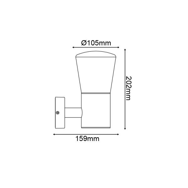 Απλίκα Εξωτερικού Χώρου Aca Cyclea LG5951G D.Grey