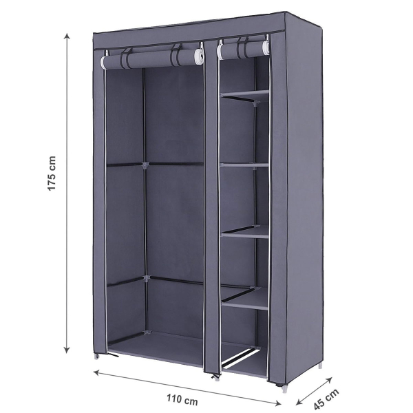 Ντουλάπα Ρούχων Υφασμάτινη (110x45x175) Songmics LSF007G