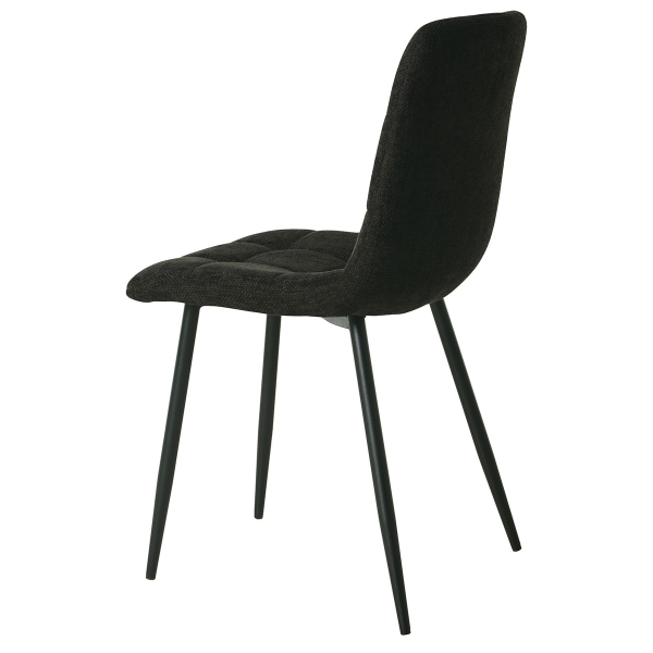 Καρέκλα (54x45x89) Spitishop Stol Black Velour 7094/16