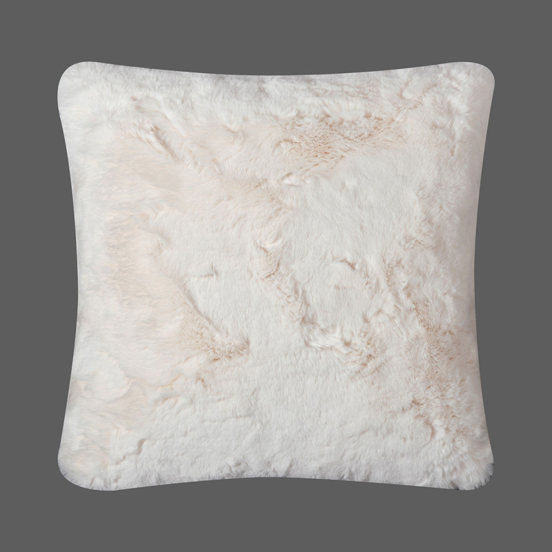 Γούνινο Διακοσμητικό Μαξιλάρι (45x45) Silk Fashion Rabbit Fur Ivory