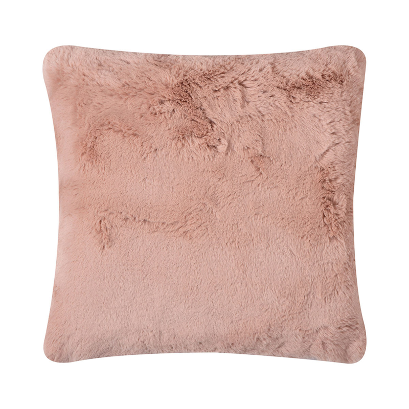 Γούνινο Διακοσμητικό Μαξιλάρι (45x45) Silk Fashion Rabbit Fur Pink