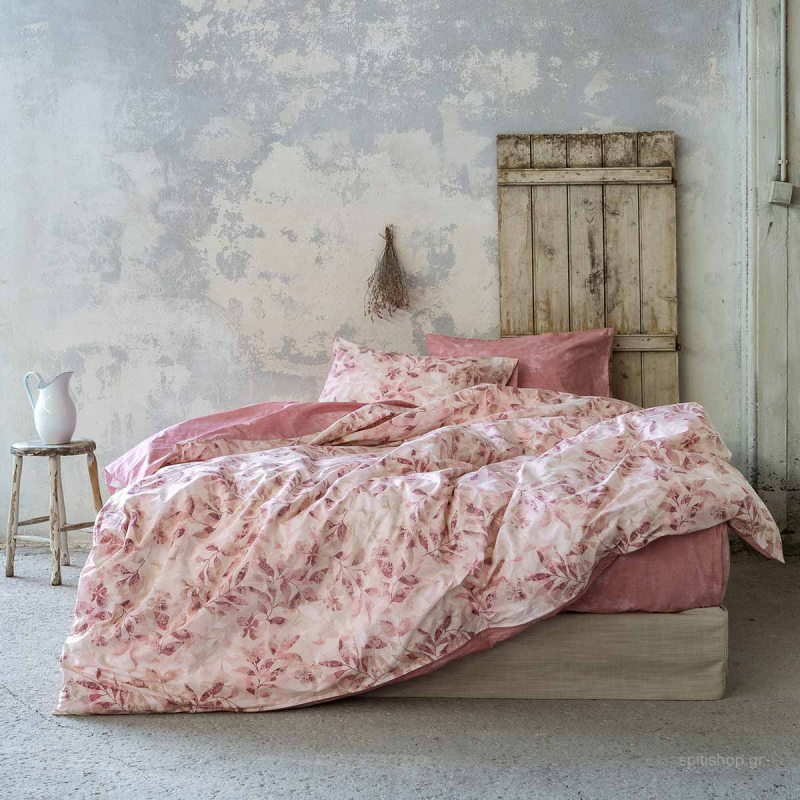 Σεντόνια Μονά (Σετ) Nima Bed Linen Intrigue Pink