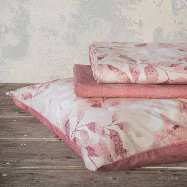 Σεντόνια Μονά (Σετ) Nima Bed Linen Intrigue Pink