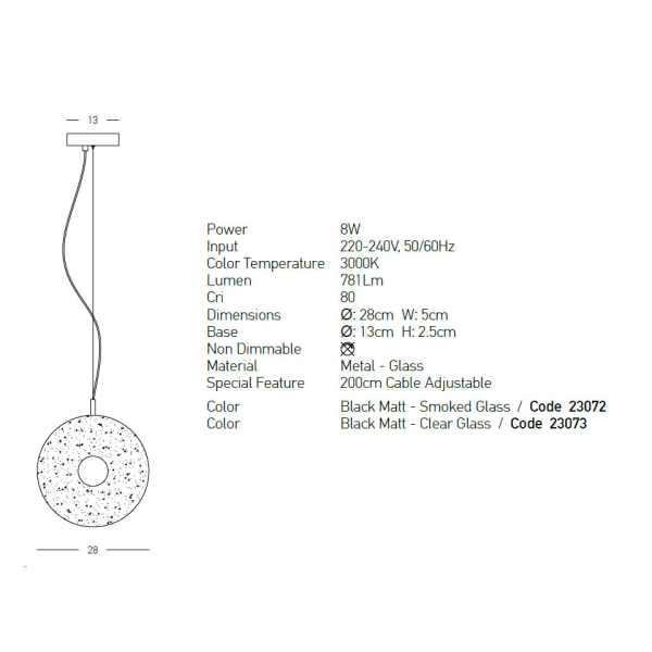 Φωτιστικό Οροφής Led Zambelis 23073 Clear Glass