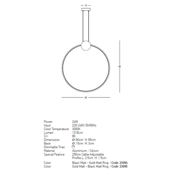 Φωτιστικό Οροφής Led Dimmable Zambelis 23094 Gold Matt