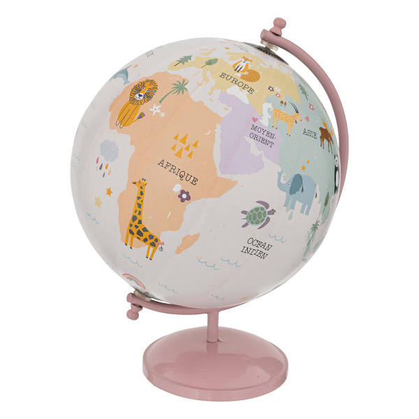 Διακοσμητική Υδρόγειος Σφαίρα (Φ22x28) A-S Globe Pink 195839A