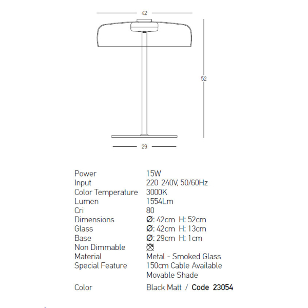 Πορτατίφ Led Zambelis 23054 Black Matt