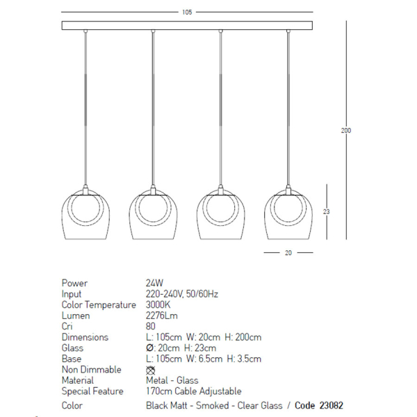 Φωτιστικό Οροφής Led Zambelis 23082 Black Matt