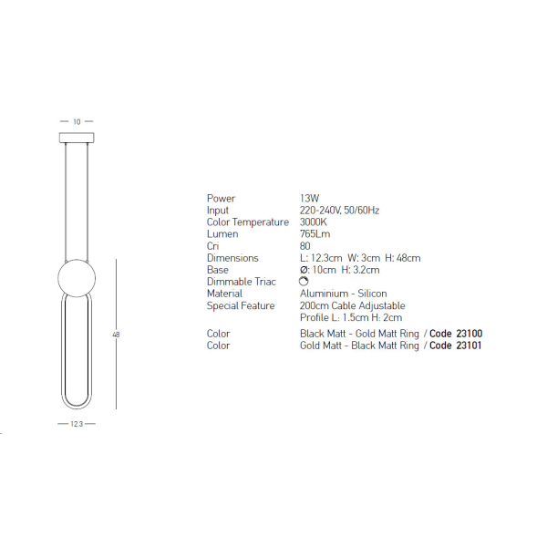 Φωτιστικό Οροφής Led Dimmable Zambelis 23100 Gold Matt