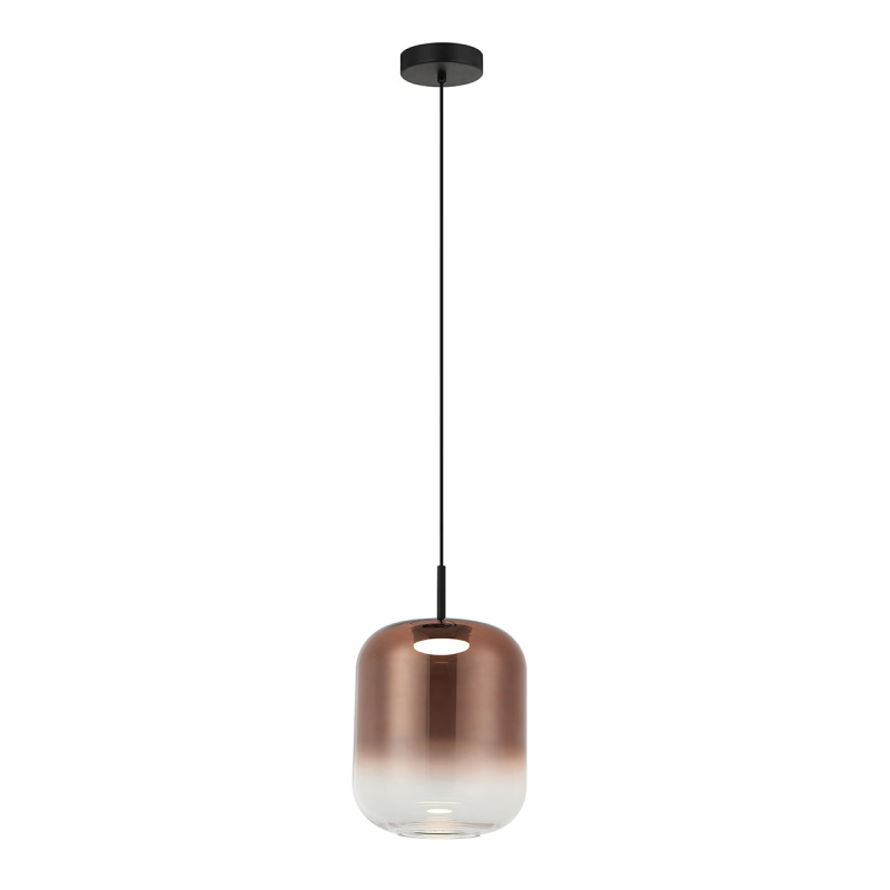 Φωτιστικό Οροφής Led Zambelis 23216 Copper Glass