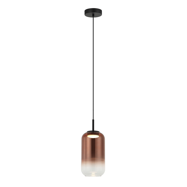 Φωτιστικό Οροφής Led Zambelis 23219 Copper Glass