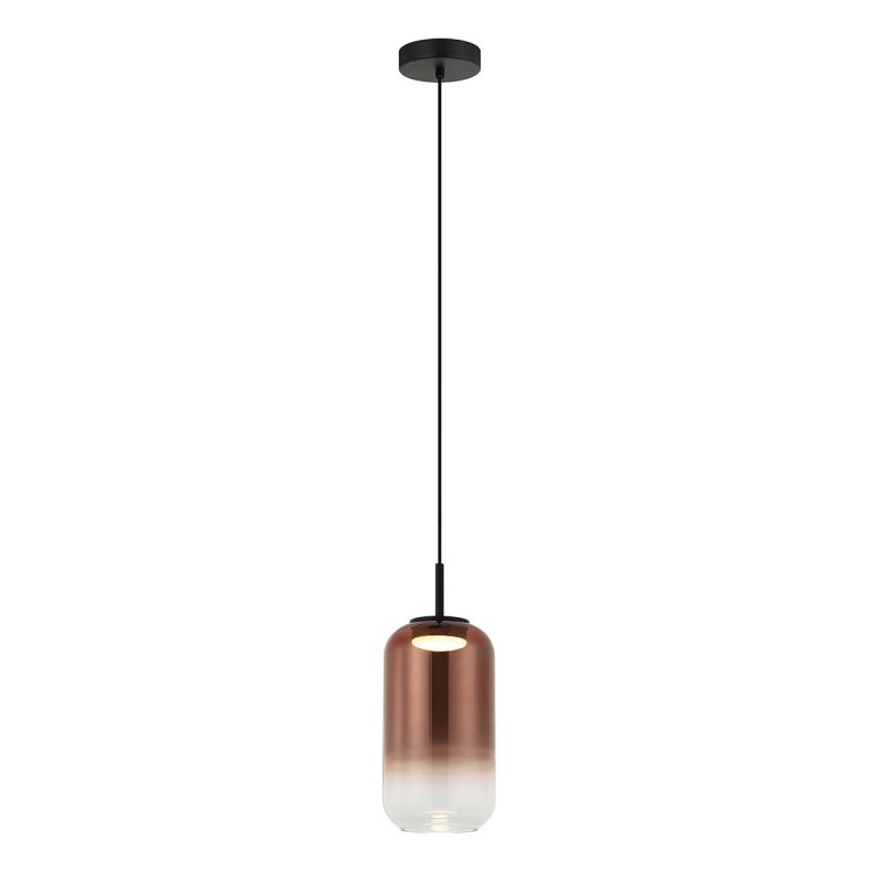 Φωτιστικό Οροφής Led Zambelis 23219 Copper Glass