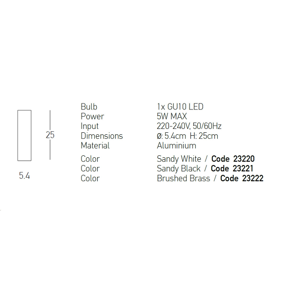 Σποτ Μονόφωτο Zambelis 23222 Brass