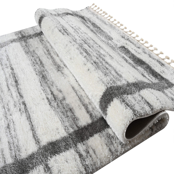 Χαλί (165x230) Polcarpet Silky Shaggy 799 Crean Grey