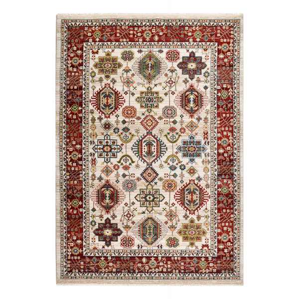 Χαλί (140x200) Polcarpet Kazak Oriental 695 Bone Bordo