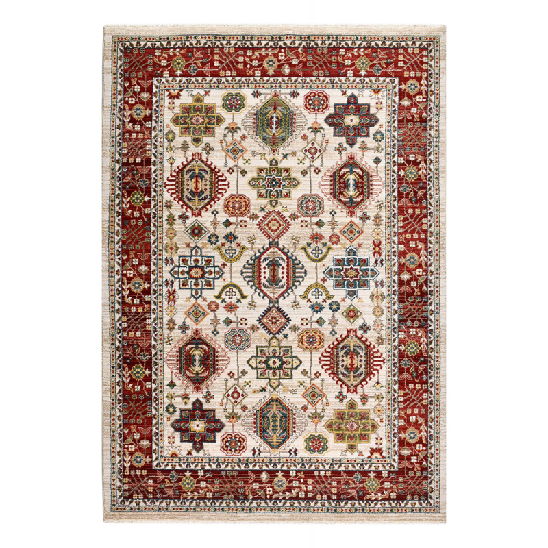 Χαλί (140x200) Polcarpet Kazak Oriental 695 Bone Bordo