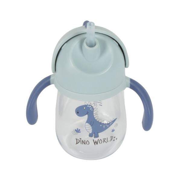 Ποτήρι Εκπαιδευτικό 240ml Με Καλαμάκι L-C Dino World 6REP308