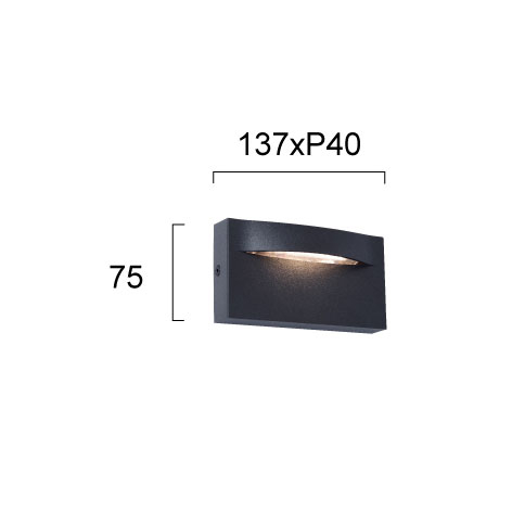 Απλίκα Led Εξωτερικού Χώρου Viokef Vita Anthracite 4298200 φωτογραφία