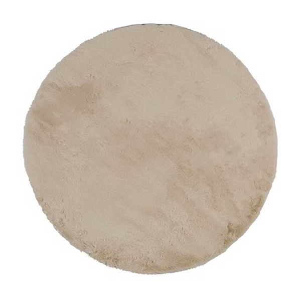 Γούνινο Στρογγυλό Χαλί (Φ120) Βιοκαρπέτ Cloud Lt Beige 14