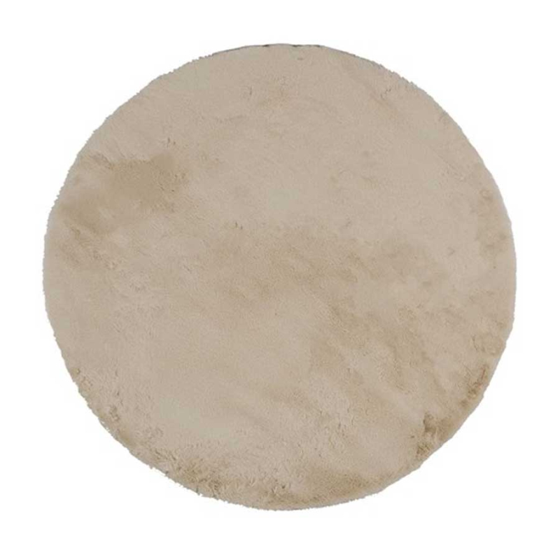 Γούνινο Στρογγυλό Χαλί (Φ120) Βιοκαρπέτ Cloud Lt Beige 14