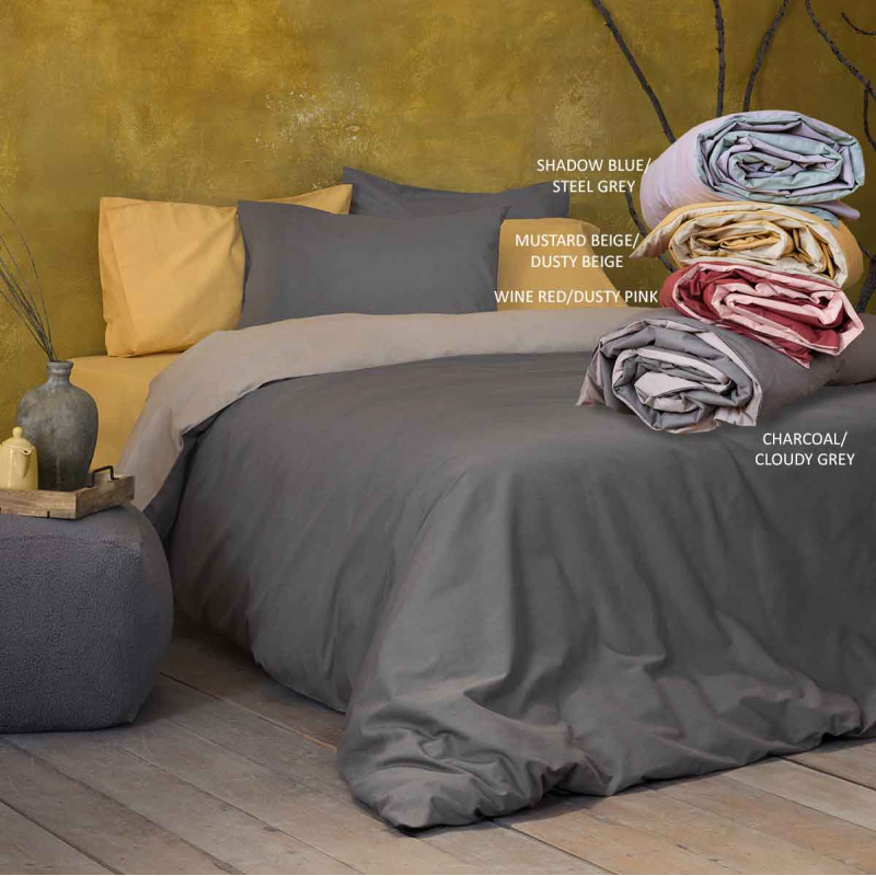 Παπλωματοθήκη Υπέρδιπλη (220x240) 2 Όψεων Nima Bed Linen Colors AW2022