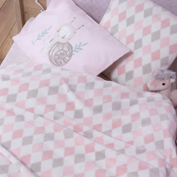 Κουβέρτα Fleece Αγκαλιάς (75x110) Nef-Nef Baby Sweet Rhombus Pink