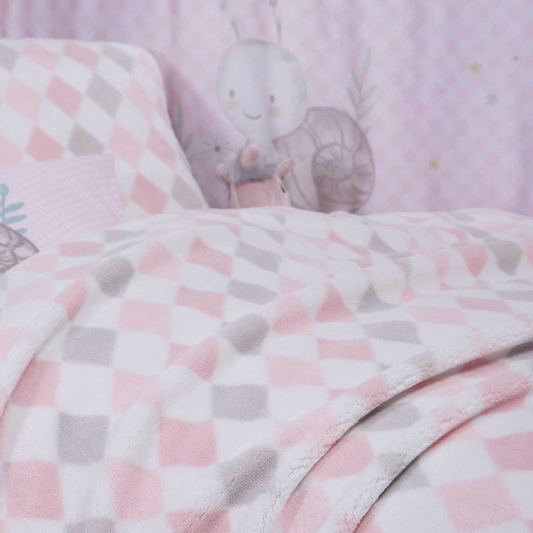 Κουβέρτα Fleece Αγκαλιάς (75x110) Nef-Nef Baby Sweet Rhombus Pink