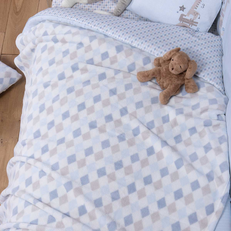 Κουβέρτα Fleece Αγκαλιάς (75x110) Nef-Nef Baby Sweet Rhombus Blue