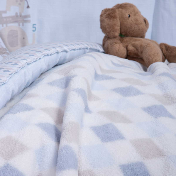 Κουβέρτα Fleece Αγκαλιάς (75x110) Nef-Nef Baby Sweet Rhombus Blue