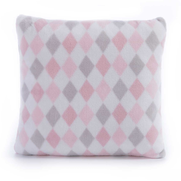 Διακοσμητικό Μαξιλάρι Fleece (35x35) Nef-Nef Baby Sweet Rhombus Pink