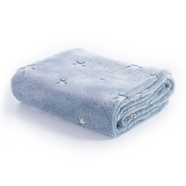 Φωσφοριζέ Κουβέρτα Fleece Κούνιας (110x150) Nef-Nef Baby Interstellar Denim