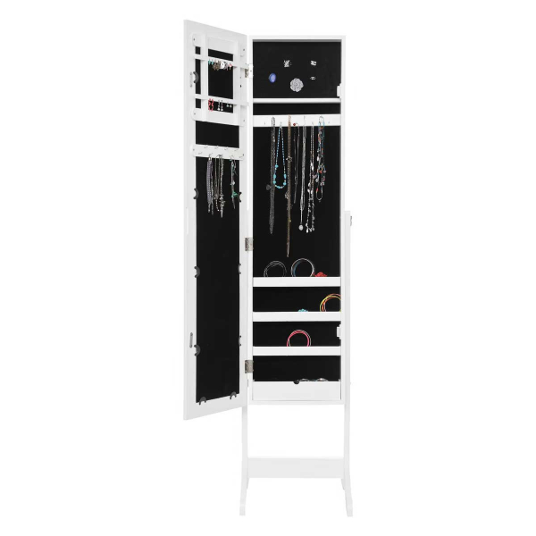 Καθρέφτης Δαπέδου/Κοσμηματοθήκη (37.2x145) A-S Jewelry Cabinet White 114665