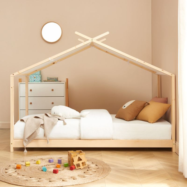 Παιδικό Κρεβάτι Montessori (90x200) Spitishop Fanny Natural