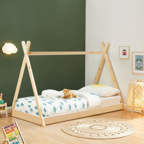 Παιδικό Κρεβάτι Montessori (90x200) Spitishop Roby Natural