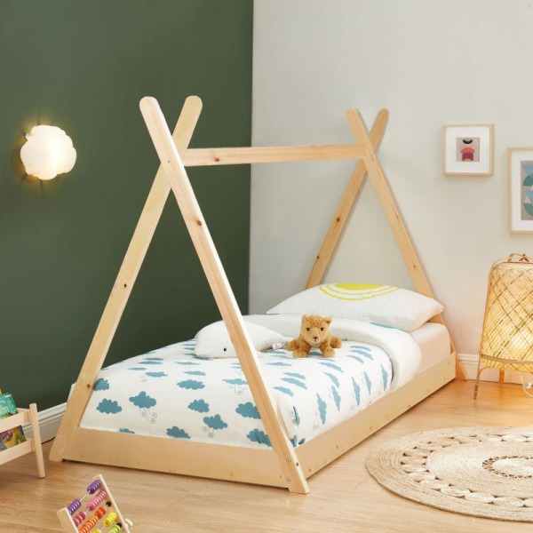 Παιδικό Κρεβάτι Montessori (90x200) Spitishop Roby Natural