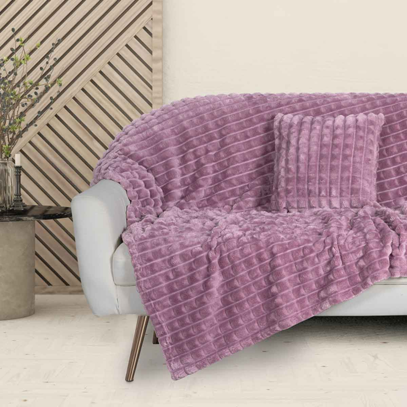 Κουβέρτα Fleece Μονή (160x220) Das Home 1358 Dusty Purple