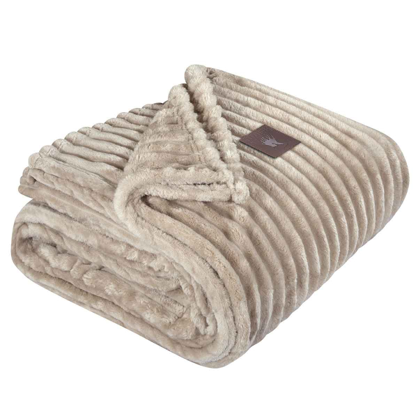 Κουβέρτα Fleece Μονή (160x220) Greenwich Polo Club Essential 3485 Beige