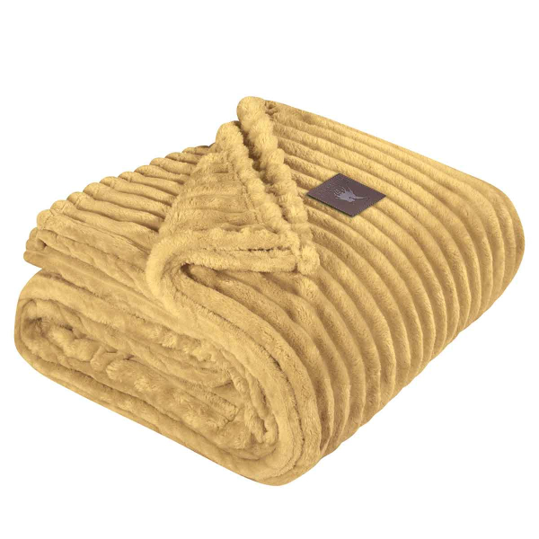 Κουβέρτα Fleece Μονή (160x220) Greenwich Polo Club Essential 3488 Ochre