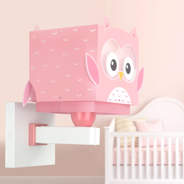 Παιδική Απλίκα Τοίχου Ango Little Pink Owl 64489