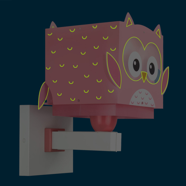 Παιδική Απλίκα Τοίχου Ango Little Pink Owl 64489