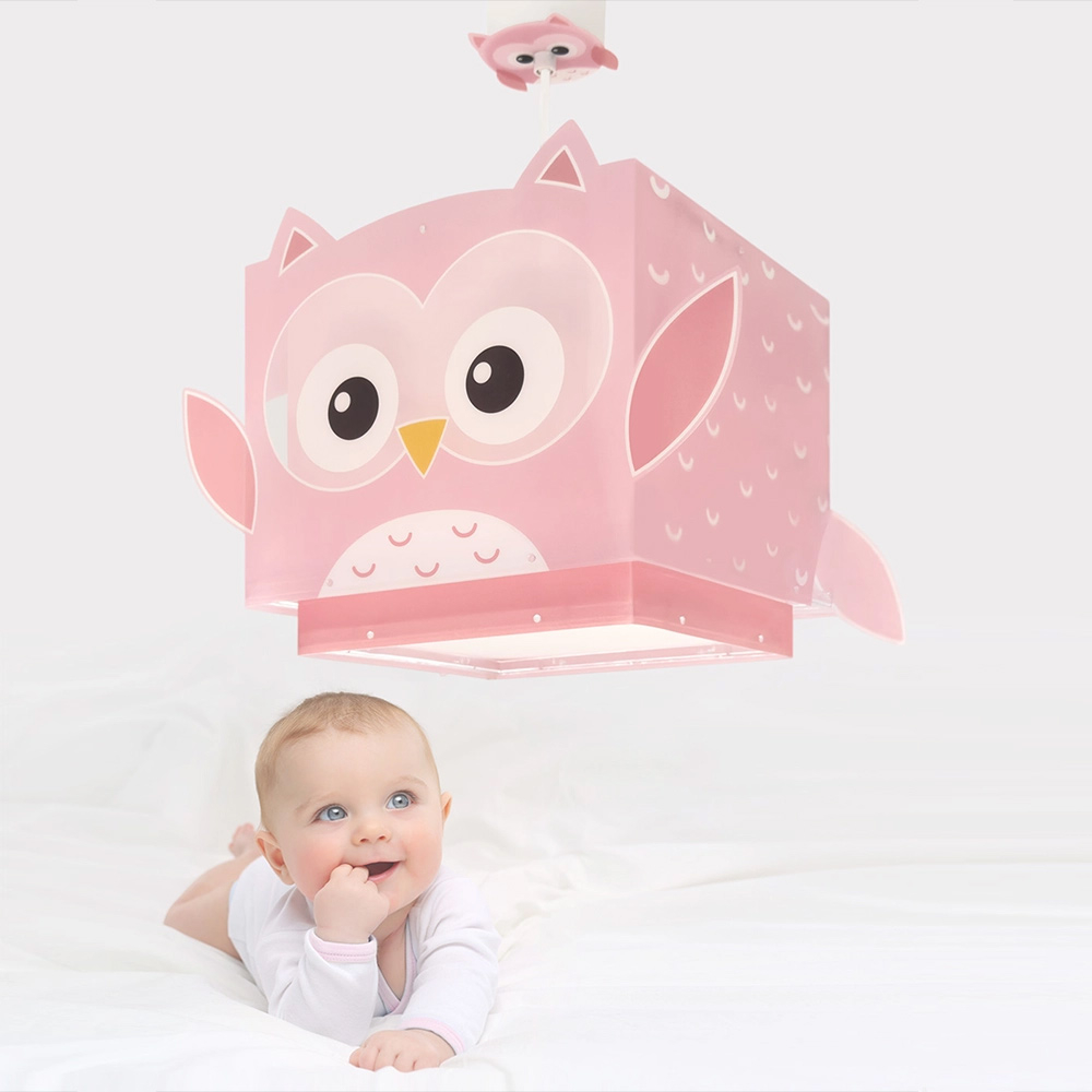 Παιδικό Φωτιστικό Οροφής Μονόφωτο Ango Little Pink Owl 64482