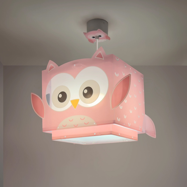 Παιδικό Φωτιστικό Οροφής Μονόφωτο Ango Little Pink Owl 64482