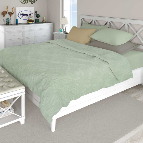 Κουβέρτα Πικέ King Size (240x250) Dimcol Cotton Φιστικί