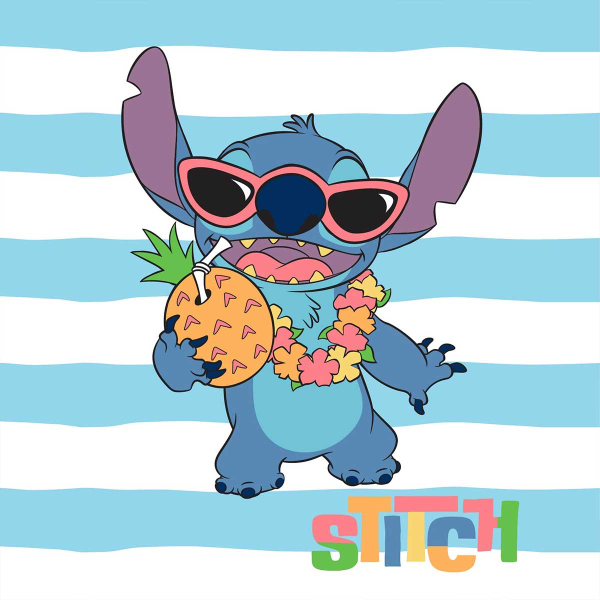 Λαβέτα Ώμου (30x30) Dimcol Lilo & Stitch 79 Sky Blue