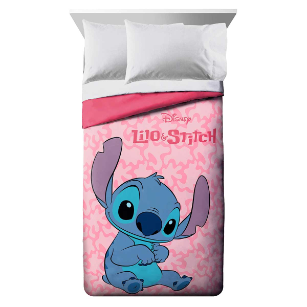 Πάπλωμα Μονό (160x240) 2 Όψεων Dimcol Lilo & Stitch 42 Pink