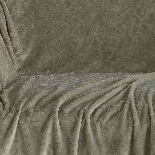 Ριχτάρι Διθέσιου Καναπέ Fleece (170x250) Melinen Aria Olive/Grey