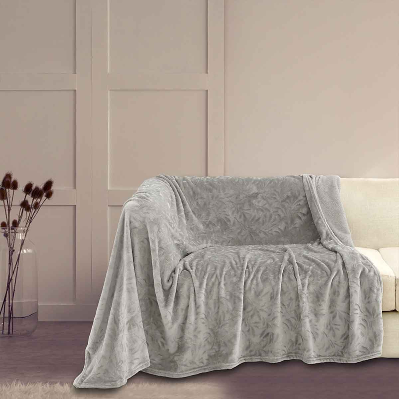 Ριχτάρι Διθέσιου Καναπέ Fleece (170x250) Melinen Aria Silver