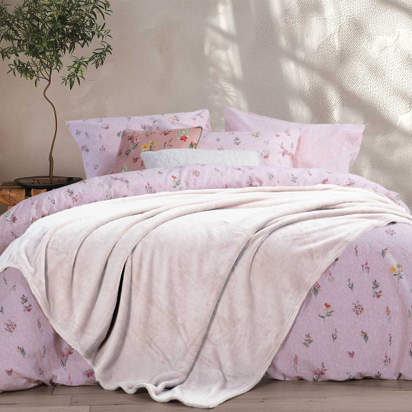 Κουβέρτα Fleece Μονή (160x220) Nef-Nef Cosy Ecru