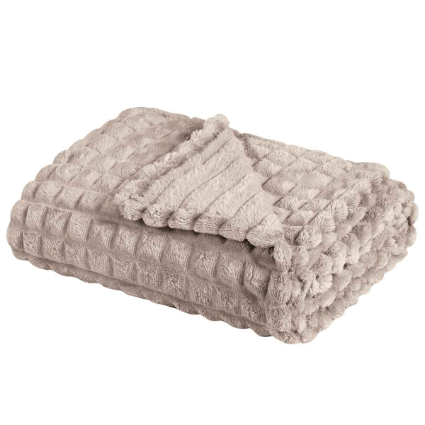 Κουβέρτα Fleece Μονή (160x220) Das Home 1357 Taupe